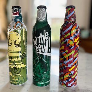 Mountain Dew Greenlight Art Series Bottles- 2009-Sealed